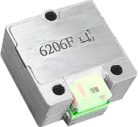 CA6206F 6DOF MEMS IMU: the module housing, marked 6206F, with its 6-pin connector board.
